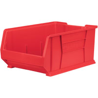 Akro-Mils Storage Bin; Polypropylene; Red; 23-7/8 in. L X 16-1/2 in. W X 11 in. H