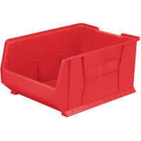 Akro-Mils Storage Bin; Polypropylene; Red; 23-7/8 in. L X 18-1/4 in. W X 12 in. H