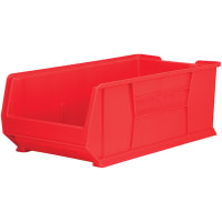 Akro-Mils Storage Bin; Polypropylene; Red; 29-7/8 in. L X 16-1/2 in. W X 11 in. H