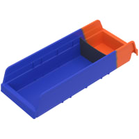 Akro-Mils 17 7/8" x 6 5/8" x 4" Indicator Bin (Blue/Orange)