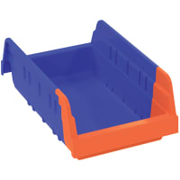 Akro-Mils 11 5/8" x 6 3/4" x 4" Indicator Bin (Blue/Orange)