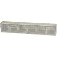 Akro-Mils Storage Bin; Tiltview; Polystyrene; Clear; 6; 4 x 23.5 x 4.5