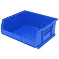 Akro-Mils Storage Bin; Polypropylene; Blue; 14-3/4 in. L X 16-1/2 in. W X 7 in. H