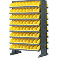 Akro-Mils Double-Sided Pick Rack with Bins, 128 Bins