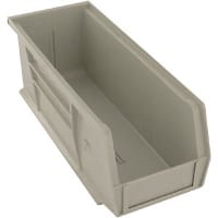 Akro-Mils Storage Bin; Polypropylene; Stone; 10-3/8 in. L X 4-1/8 in. W X 4 in. H