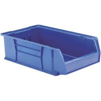 Akro-Mils Storage Bin; Polypropylene; Blue; 20 in. L X 12-3/8 in. W X 6 in. H