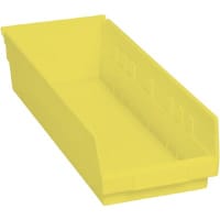 Akro-Mils Storage Bin; Polypropylene; Yellow; 17-7/8 in. L X 6-5/8 in. W X 4 in. H