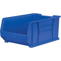 Akro-Mils Storage Bin; Polypropylene; Blue; 23-7/8 in. L X 16-1/2 in. W X 11 in. H