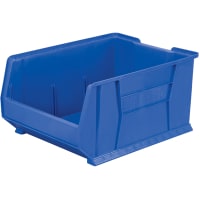 Akro-Mils Storage Bin; Polypropylene; Blue; 23-7/8 in. L X 18-1/4 in. W X 12 in. H