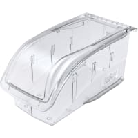 Akro-Mils Storage Bin; Insight; Ultra Clear; ploycarbonate; 107/8 x 51/2 x 51/4 in.