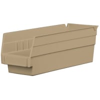 Akro-Mils Earthsaver Shelf Bin, 10-1/4 x 3 x 4, Sandstone, recycled material