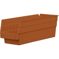 Akro-Mils Earthsaver Shelf Bin, 10-1/4 x 3 x 4, Terracotta, recycled material