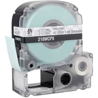 Epson LabelWorks Tape Cartridge, 3/4" White Ink on Clear Tape, 30' length