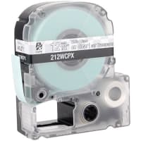 Epson LabelWorks Industrial Tape Cartridge, White on Clear, Polyester, 1/2" x 30 Ft, PX Series