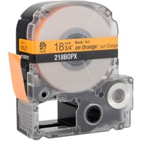 Epson LabelWorks Industrial Tape Cartridge, Black on Orange, Polyester, 3/4" x 30 Ft, PX Series