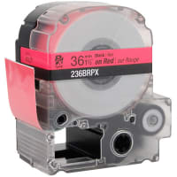 Epson LabelWorks 36MM 1-1/2" BLACK Ink/RED Tape/30 ft