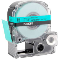 Epson LabelWorks Industrial Tape Cartridge, Black on Green, Polyester, 1" x 30 Ft, PX Series