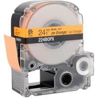 Epson LabelWorks Industrial Tape Cartridge, Black on Orange, Polyester, 1" x 30 Ft, PX Series