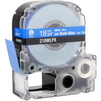 Epson LabelWorks 18MM 3/4" WHITE Ink/BLUE Tape/30 ft