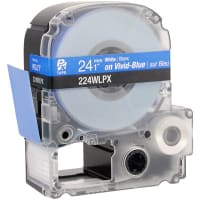 Epson LabelWorks 24MM 1" WHITE Ink/BLUE Tape/30 ft