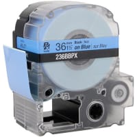 Epson LabelWorks 36MM 1-1/2" BLACK Ink/BLUE Tape/30 ft