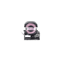 Epson LabelWorks Iron on Fabric Tape, 1/2" x 16'4" Black on Pink