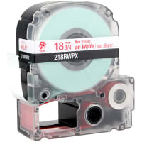 Epson LabelWorks Industrial Tape Cartridge, Red on White, Polyester, 3/4" x 30 Ft, PX Series