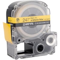 Epson LabelWorks Label Tape, Black on Reflective Yellow, 24mm, 1" x 4 Ft 9 In, PX Series