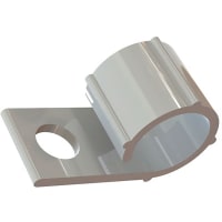 Essentra Components Cable Clamp, 1" Bundle Diameter, Nylon 6/6, .204 Hole Dia, #10 Screw, WHC Series