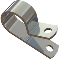 Essentra Components Adjustable Cable Clamp, Size #10/M5, Screw Mount, Aluminum, 1/4" Dia, AL Series