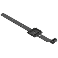 Essentra Components Cable Tie, Universal Mounting Strap, Black, Screw Mounted, 1" Hold Diameter