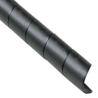 Essentra Components Spiral Wrap, Black, .312 in-2.000 in Bundle Dia, 1 Pkg = 100 Ft