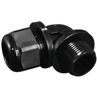 Essentra Components RIGHT ANGLE NPT 1/2IN CABLE GLAND:NYLON BLACK, Cable Glands, Right Angle Series