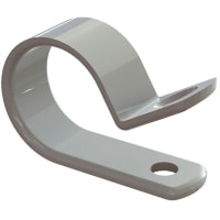 Essentra Components Cable Clamp, Screw Mount, Natural, 3/16in Bundle Dia.