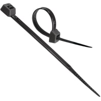 Essentra Components Cable Tie, Heat Stabilized, Black Nylon, 15.75" L, 4.56" Hold Dia, 18 lbs, UL94 V-2