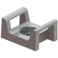 Essentra Components Cable Tie Mount; Screw-In&Rivet; Hook&Loop; Tie Width .510in Max; Nat; Pk 1000