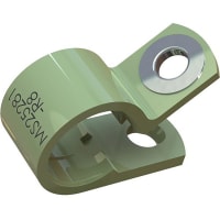 Essentra Components Cable Clamp, Loop w/Eyelet, Natural, 5/16 in Bundle Dia.