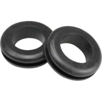 Essentra Components Hole Grommet, Black, 1M/Bag, Flex Vinyl RMS-262, 1-1/2in OD, 31/32in ID, 1.25in