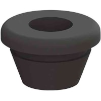 Essentra Components Grommet, Quick-Fit, TPE, Hole Dia .390in, ID .240in, H.375, Black, Pk 1000