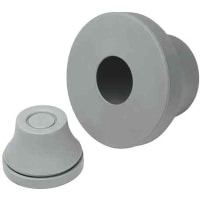 Essentra Components IP67 Sealing Grommet, Grey, .790 in Min Cable Dia., .940 in Max Cable Dia., 1.50