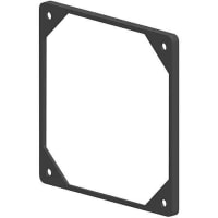 Essentra Components Fan Gasket, 3.15 in. (80mm), 0.197 in. Hole, Rubber, Fan Gasket Series