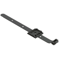 Essentra Components Strap, Mounting, Adhesive Mount, Blk Nylon 6/6, 0.5" W, 1" ID