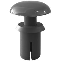 Essentra Components Snap Rivet, Black, .177 in-.217 in Hold