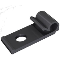 Essentra Components Cable Clamp; Clip; Screw Mount; Rem. Bundle Max .125; Nyl; UL94V-2; Blk; Pk 1000