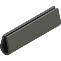 Essentra Components Grommet Strip; MDS Filled Nylon; Grey; .250 in; 4 FT Lengths; 1 Pack of 100 Ft