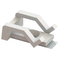 Essentra Components Clamp, Flat, Adh Mnt, Natural