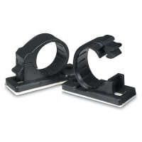 Essentra Components Cable Clamp; Adhesive/Screw Mnt; Locking; Bundle Dia 9mm; Nyl 6/6; UL94V-2; Blk