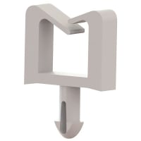 Essentra Components Wire Saddle, Micro, Nylon 6/6, Natural, 0.062 in., 0.070 in., 0.27 in.