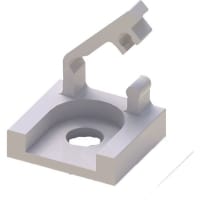 Essentra Components Clamp, Adhesive, Natural