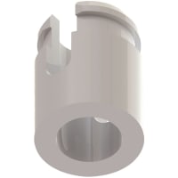 Essentra Components Spacer, Nylon 6/6, Panel Mount, Natural, 1/4 in., #6 M3.5, 0.234 +0.003 in.